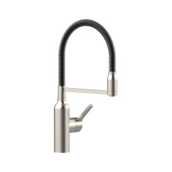 Bex All Pressure Pull Down Sink Mixer Brushed Nickel / Matte Black